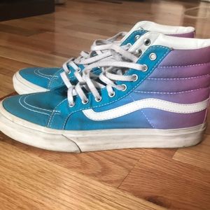 BLUE AND PINK OMBRE VANS